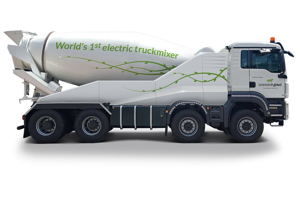 Wierda hybrid technologies elektrische betonmixer